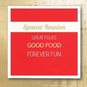 FAMILY Reunion Fun! CUSTOM Reunion Napkin