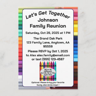 Family Reunion Fun Invitation Enclosure Card
