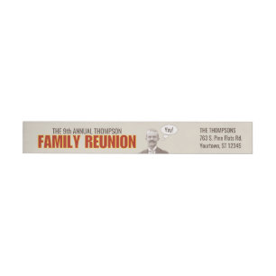 Family Reunion   Funny Antique Photo Wrap Around Label