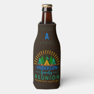 Family Reunion Funny Camping Trip   Add Name Bottle Cooler