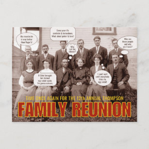 Family Reunion   Funny Old Time Photograph Postcard