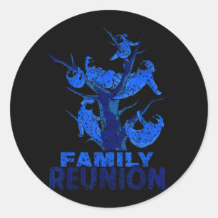 Family Reunion Gathering Meeting Families Classic Round Sticker