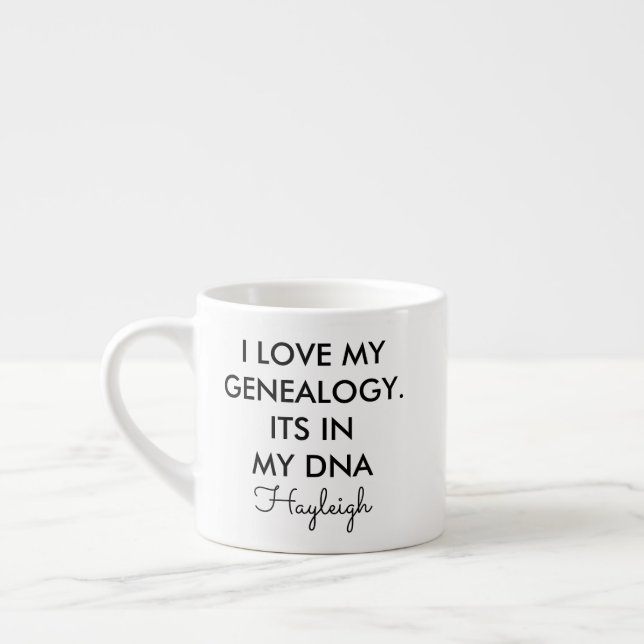 Family Reunion Genealogy DNA Gag Espresso Cup (Left)