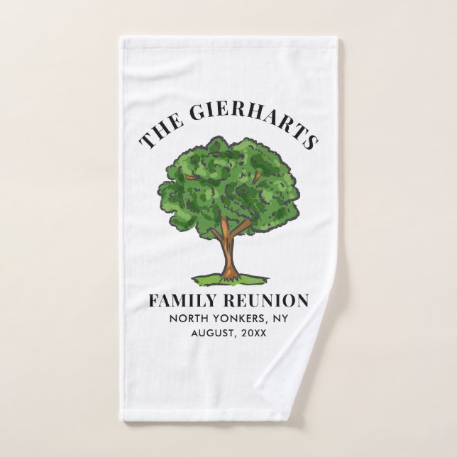 Family Reunion Genealogy Tree Cousins Get Together Hand Towel (Hand Towel)