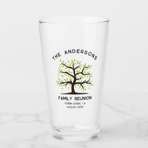 Family Reunion Genealogy Tree Party Custom Glass