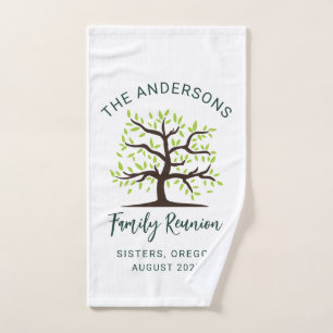 Family Reunion Genealogy Tree Script Custom Hand Towel