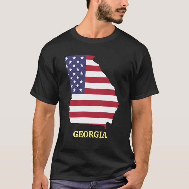 FAMILY REUNION GEORGIA  Red White Blue USA Flag T-Shirt (Front)