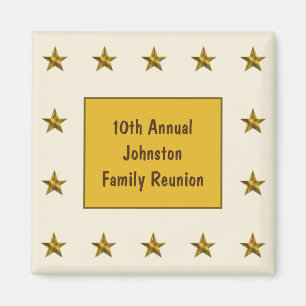 Family Reunion Gold Star Keepsake Annual Big Event Magnet