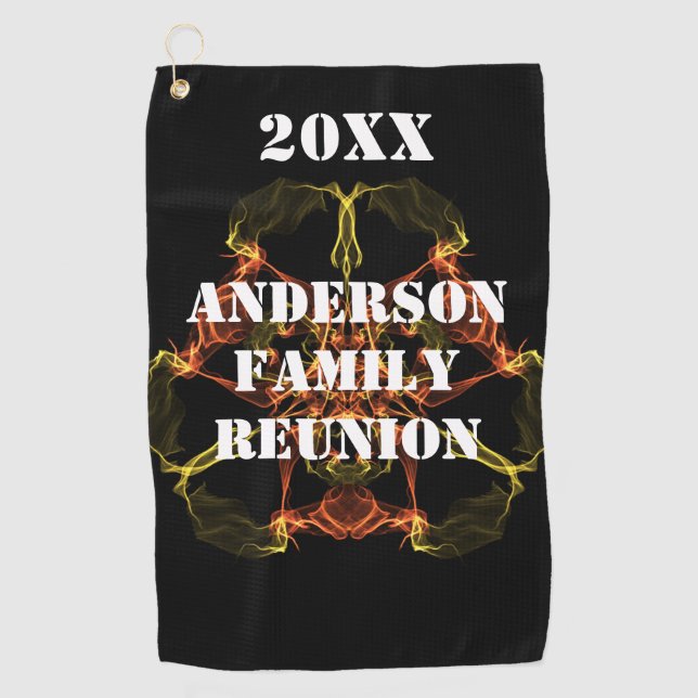 Family Reunion Golf Outing Vivid Lights Celestial Towel (Front)