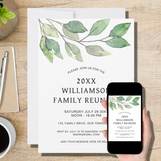 Family Reunion Green Invitation (Creator Uploaded)