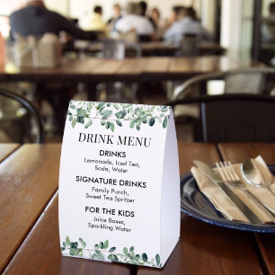 Family Reunion Greenery Drink Menu Sign Decor