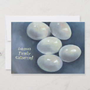 FAMILY REUNION: GROUP OF EGGS, ARTWORK INVITATION