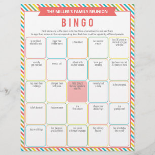 Family Reunion Ice Breaker 2 in 1 Games Flyer