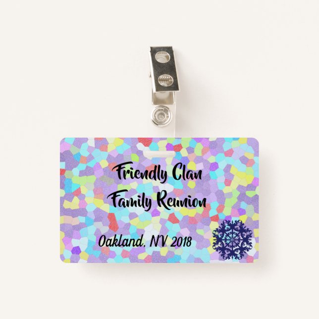 Family Reunion ID Badge (Front with Clip)