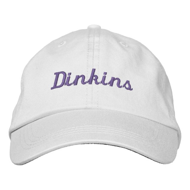 Family Reunion in White & Purple:  Embroidered Hat (Front)