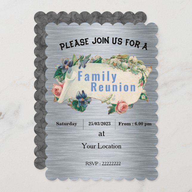 Family Reunion invitation (Front/Back)