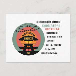 Family Reunion invitation Postcard