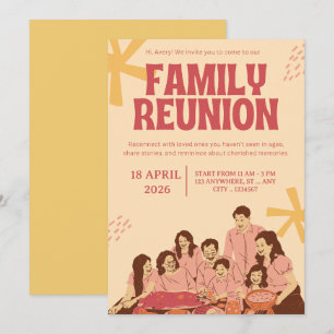 Family Reunion Invitation Template Editable Gath