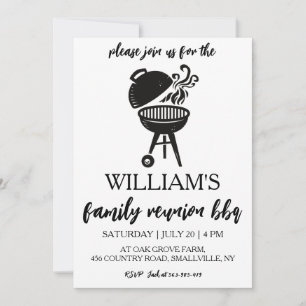 family reunion invitations Bbq cookout