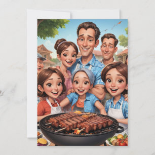 family reunion invitations Bbq cookout