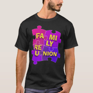 Family reunion jigsaw puzzle vintage T-Shirt