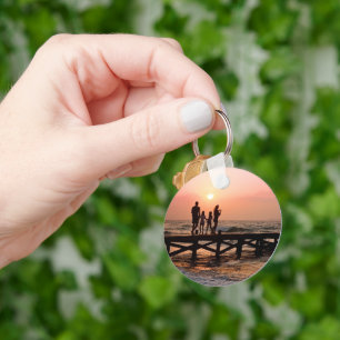 Family Reunion Keepsake 2-Sided Minimalist Round Key Ring