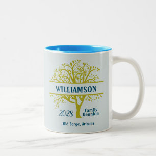 Family Reunion Keepsake Genealogy Tree  Two-Tone Coffee Mug
