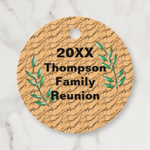 Family Reunion Keepsake Green Tree Branch Memento Favour Tags