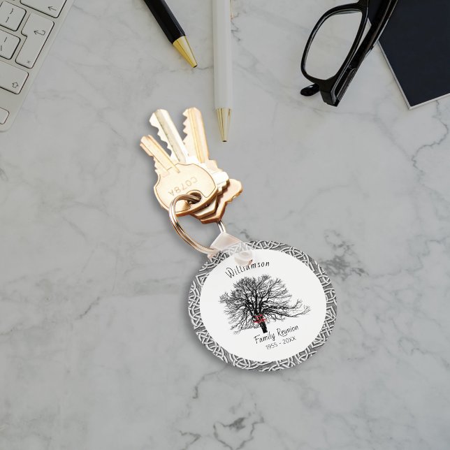 Family Reunion Keepsake Tree | Silver Celtic Key Ring (Creator Uploaded)
