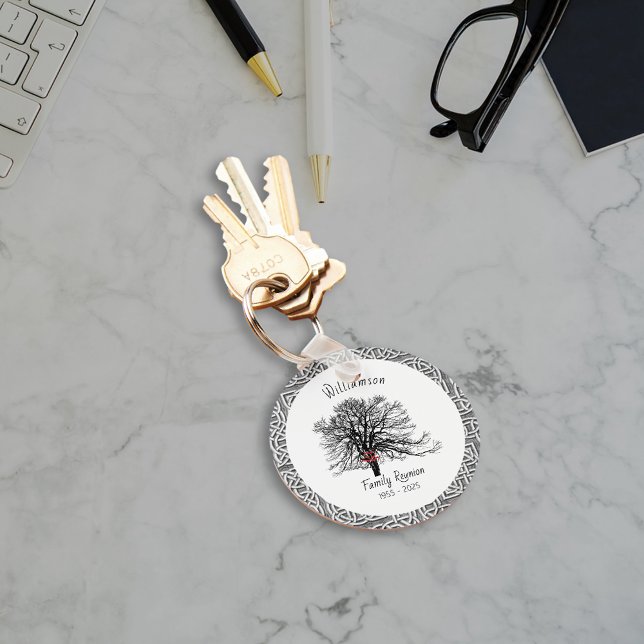 Family Reunion Keepsake Tree | Silver Celtic Key Ring (Creator Uploaded)
