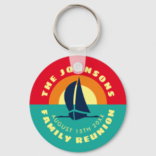 Family reunion keychain gift with custom date