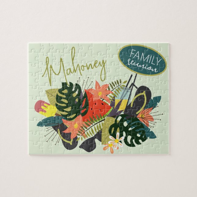 Family Reunion last name jigsaw Puzzle (Horizontal)