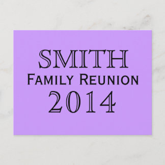 Family Reunion Lavender Background Invitation Postcard