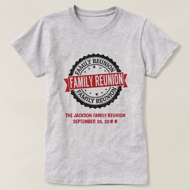 Family reunion logo black red T-Shirt (Design Front)