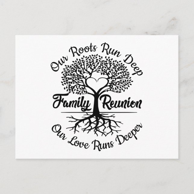 Family Reunion Meet Again Our Love Runs Deeper Postcard (Front)