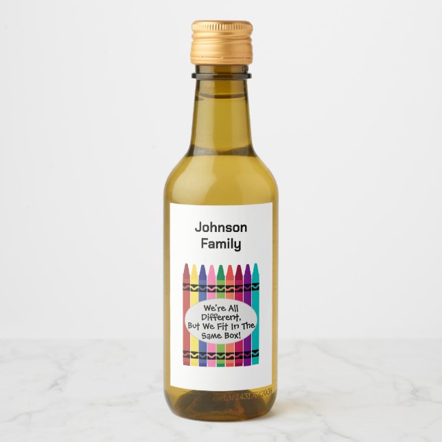 Family Reunion Mini Wine Bottle Labels (Front)