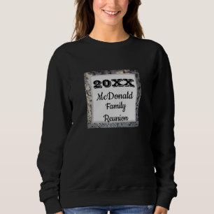 Family Reunion Modern Black Grey Tile Mosaic Sweatshirt
