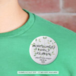 Family Reunion Modern Family Tree Personalised 6 Cm Round Badge<br><div class="desc">Create personalised buttons for family reunion or family gathering events. The design features a modern, minimalist family tree design in shades of green and your custom text (the sample shows NAME FAMILY REUNION, LOCATION and DATE/YEAR). All text is editable, including the font style and colour. BUTTON SIZE: The sample is...</div>