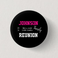 Family Reunion Modern Typography Hot Pink