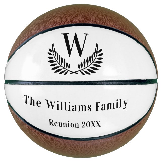 Family reunion monogram name classic basketball (Front)