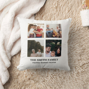 Family Reunion Multi-Photo Collage Personalised Cushion