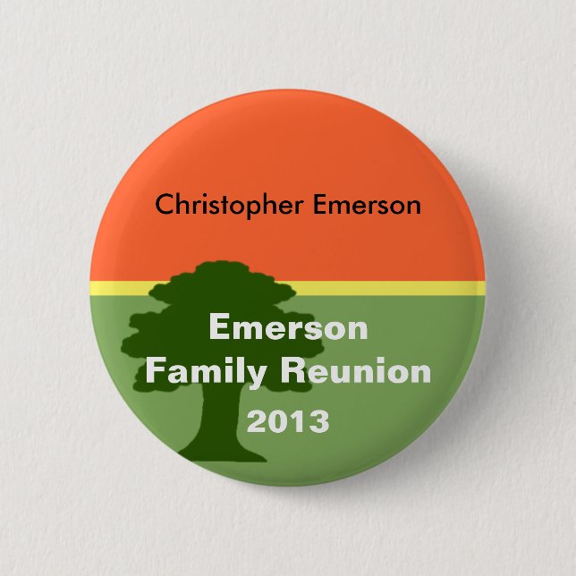 Family Reunion Name Tag Pin (Front)