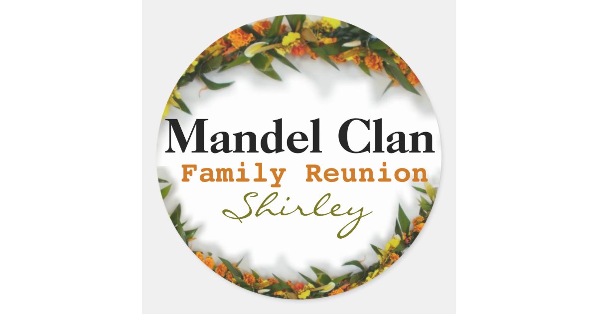  Family  Reunion  Name  tag sticker template Zazzle com au