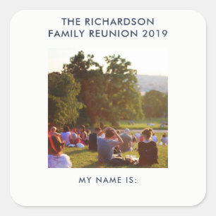 Family Reunion Name Tag with Your Photo or Logo