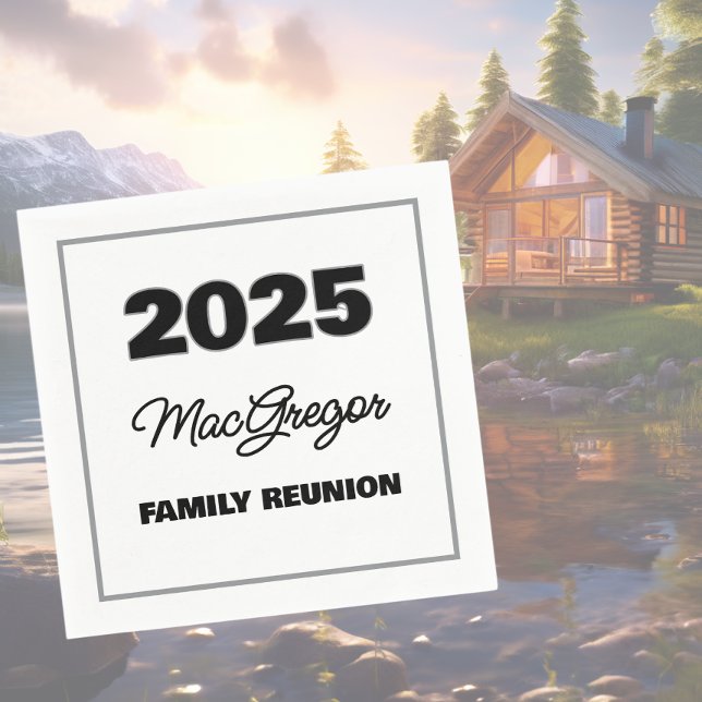 Family Reunion Name Year Napkin (Creator Uploaded)