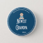 Family Reunion Newest Grandpa It's A Boy! 6 Cm Round Badge<br><div class="desc">Make your family reunion fun and help get family members engaged by having an awards ceremony as part of your activities. The Newest Proud Grandpa with a new grandson is sure to proudly display his Newest Grandpa award.</div>