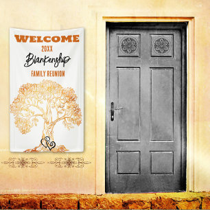Family Reunion Old Orange Tree Art Custom Banner