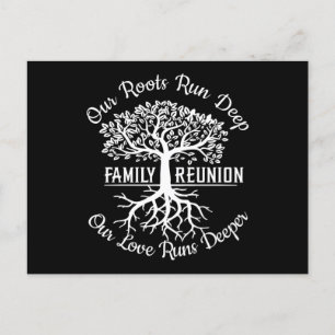 Family Reunion Our Roots Run Deep Tree Postcard