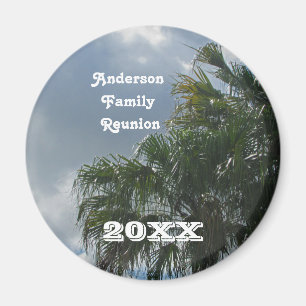 Family Reunion Palm Trees Tropical Trip Keepsake Magnet