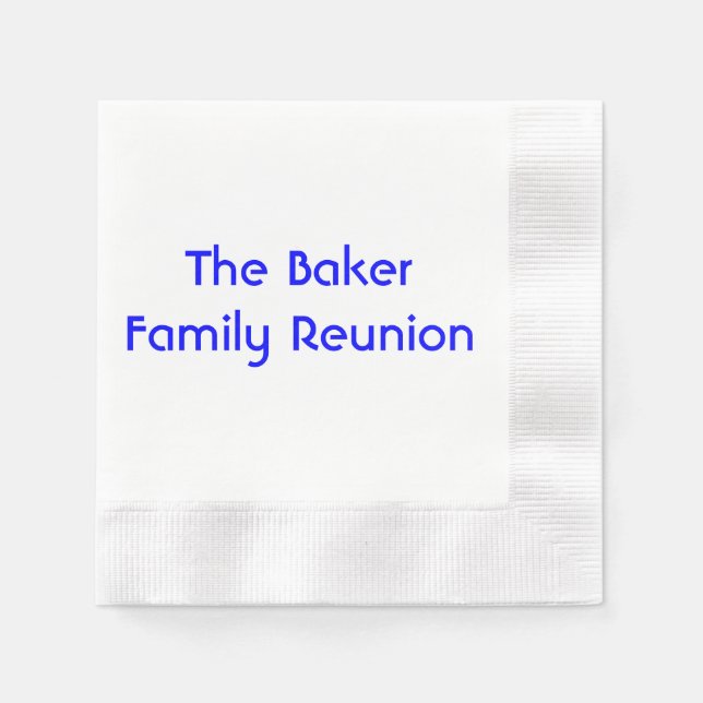 "Family Reunion" Paper Napkins (Front)